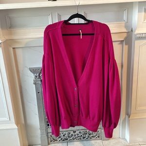 Free People oversized balloon sleeve sweater L